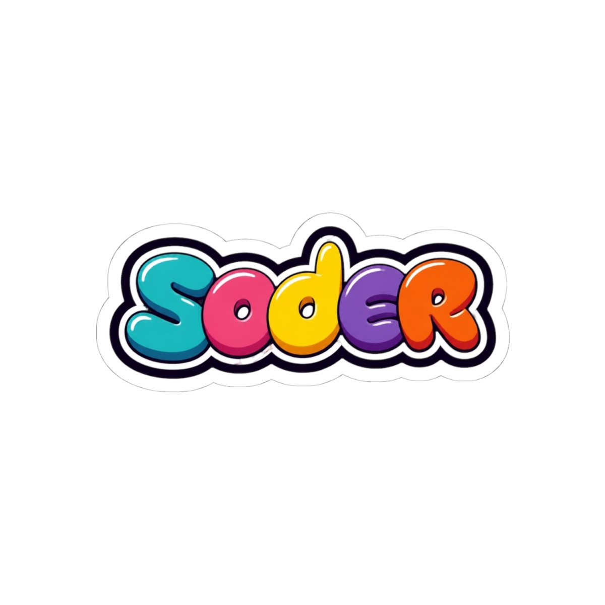 Soder Podcast - Dan Soder White Sticker - alternate angle 1, merchandise